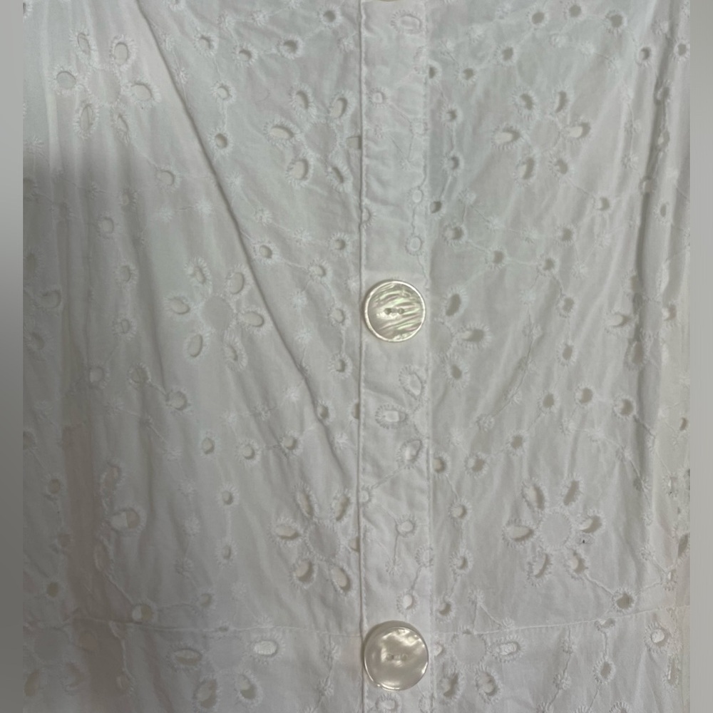 Alexis X Target Women's White Eyelet Lace Button Front Mini Dress - Picture 8 of 12